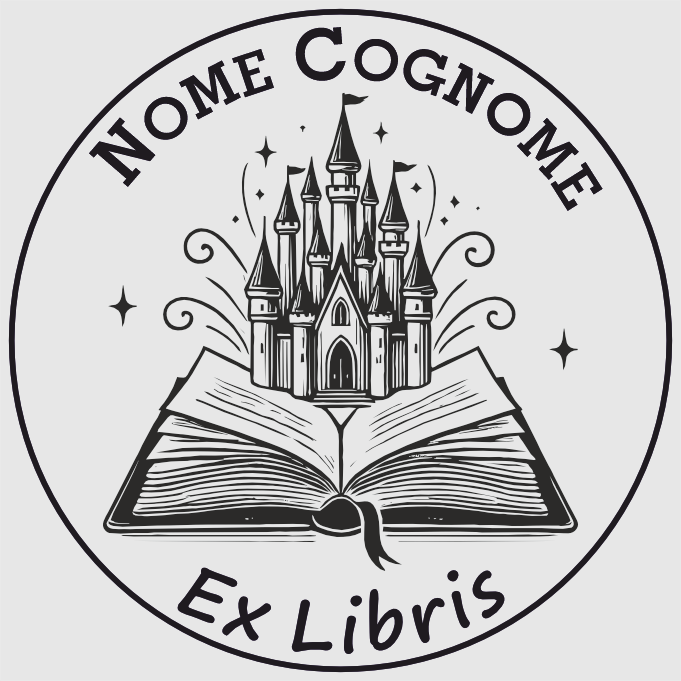 Timbro Ex Libris Castello - d. 40 mm