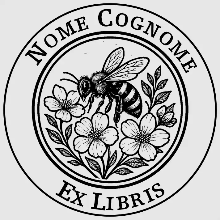 Stamp Ex Libris Music - d. 40 mm