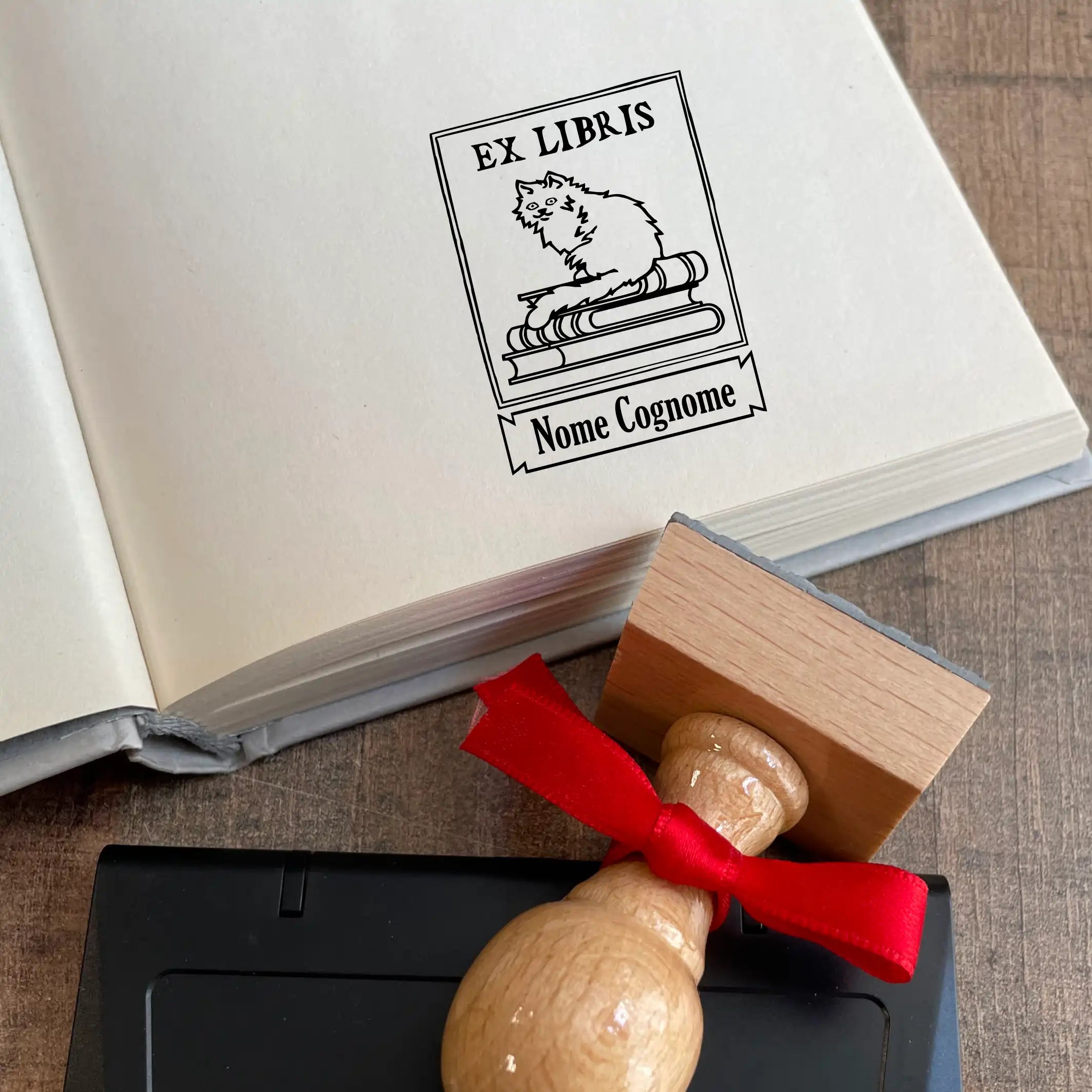 EX TIBRIS GATURE STAMP ON BOOK - 30x40 mm