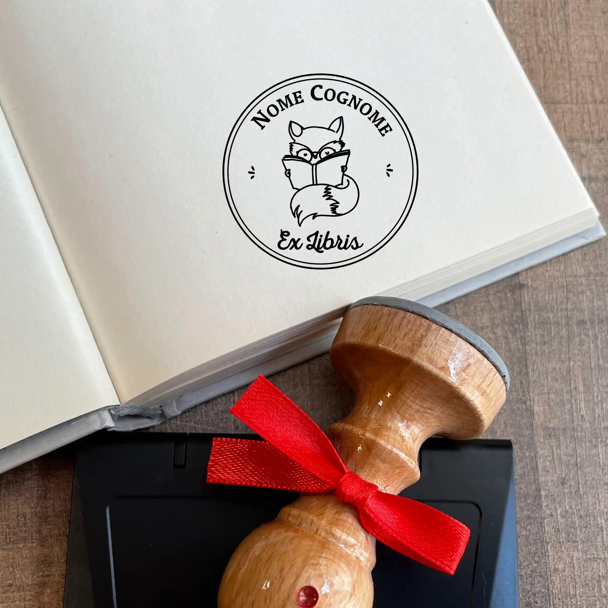 EX Libris Volpe Stamp - D. 40 mm