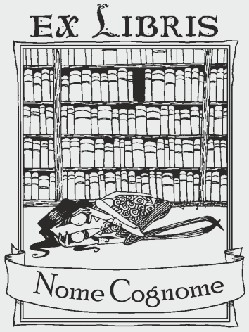 Timbro Ex Libris il Libraio - 30x40 mm - timbriexlibris
