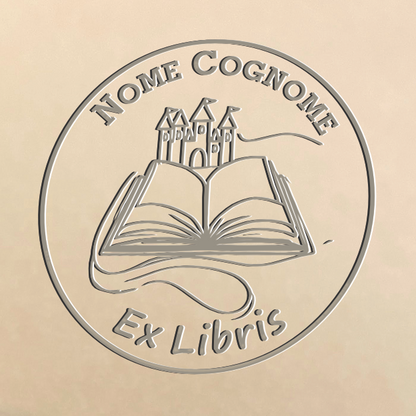 Timbro a Secco Ex Libris castello Incantato