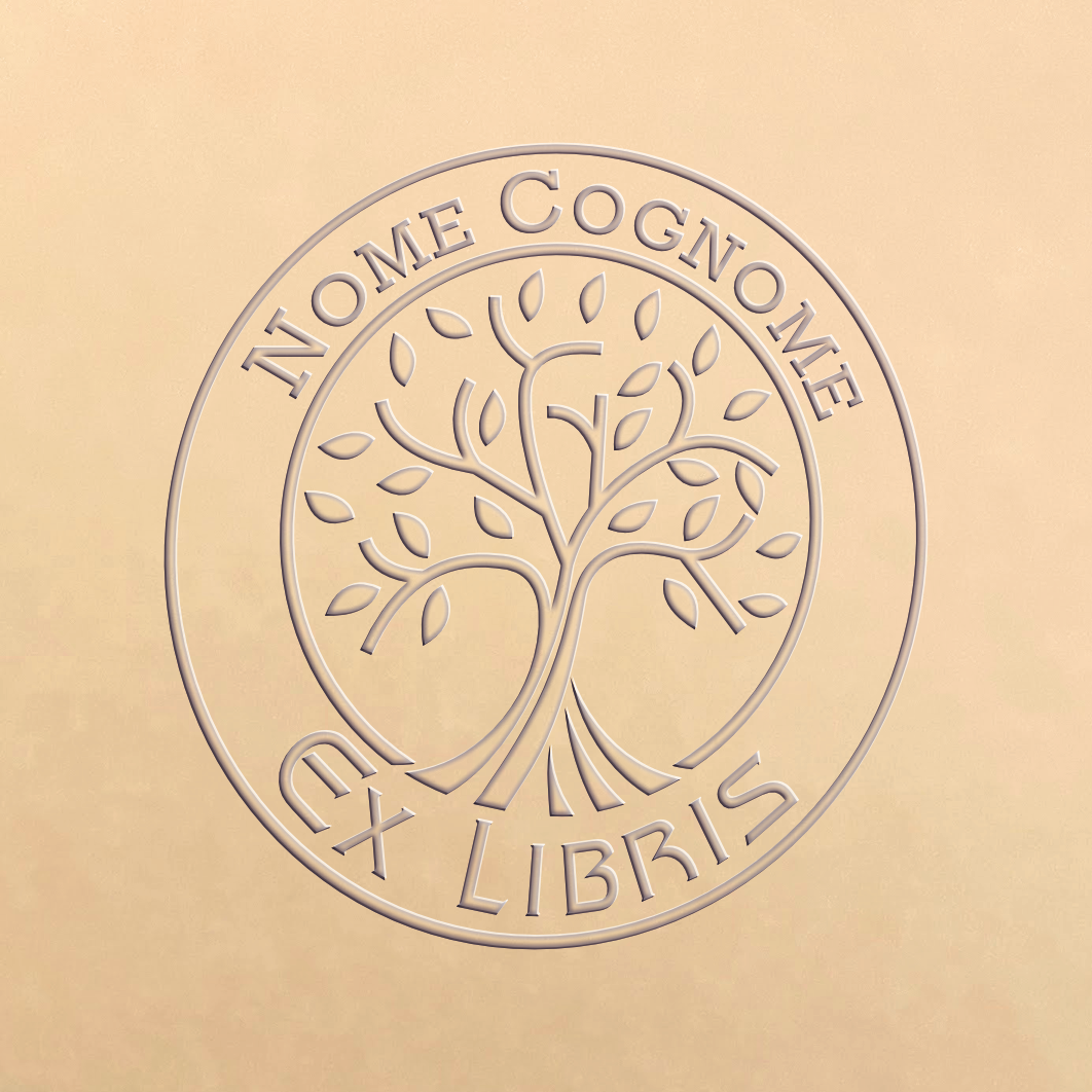 Timbro a Secco Ex Libris Albero della Vita