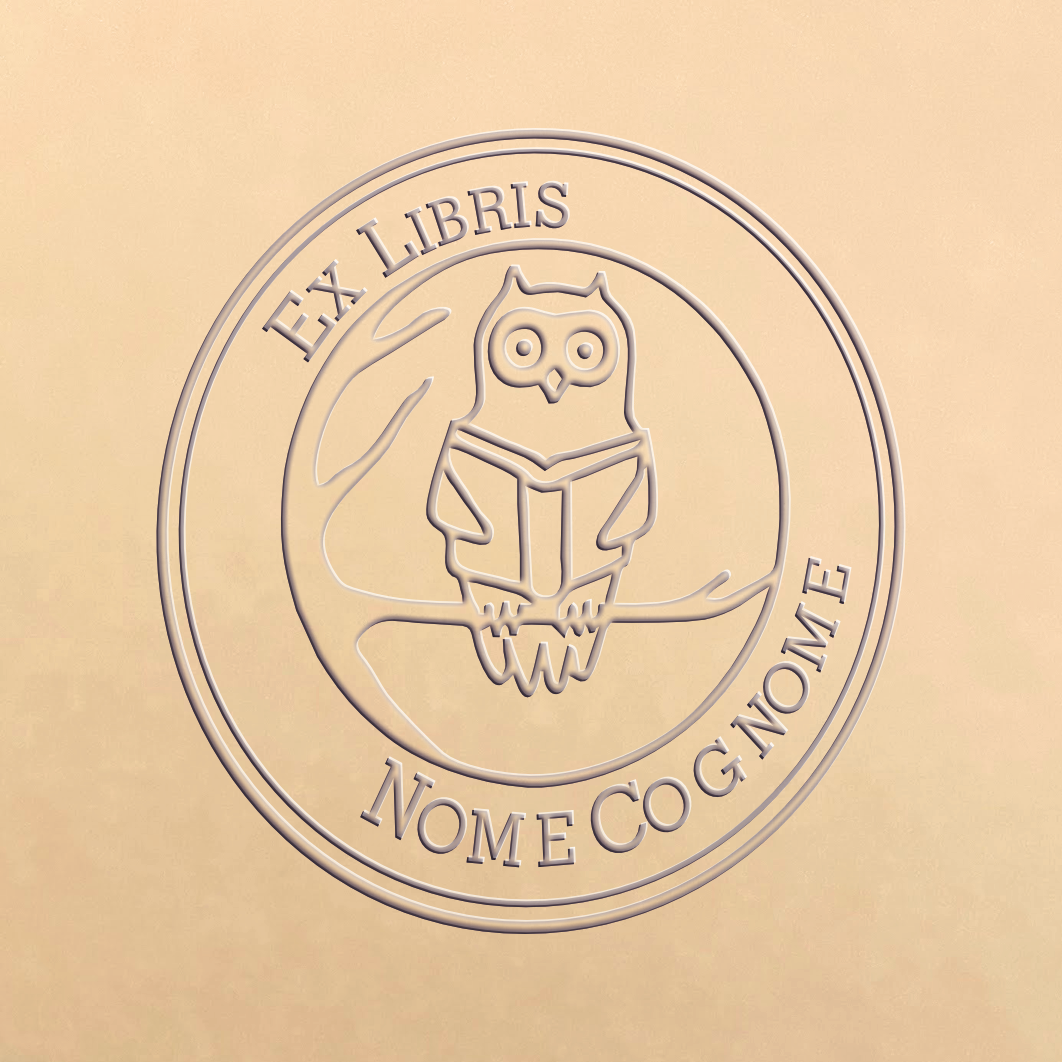 Timbro a secco della casa editrice EX Libris – con nome dell'azienda o  personale, in Metallo, Multicolore : : Casa e cucina