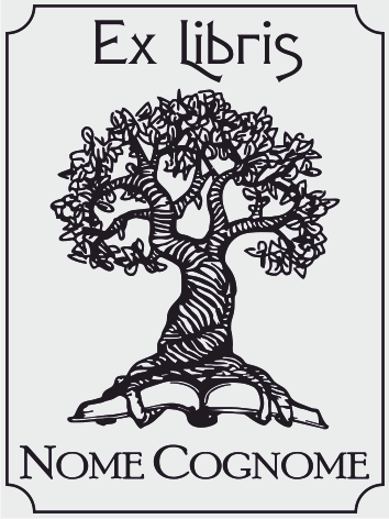 Timbro Ex Libris Albero - 30x40 mm - timbriexlibris