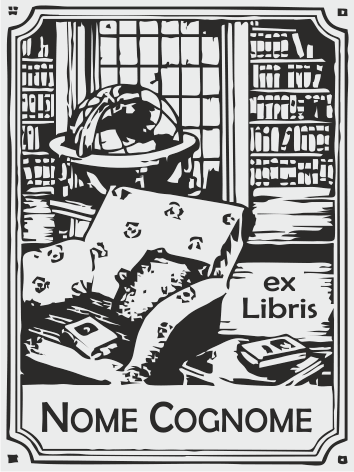 Sello Ex Libris personalizado con nombre y Biblioteca