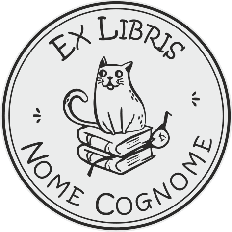 Timbro Ex Libris personalizzato timbro di inchiostro per gatti  fotosensibile personalizzato per libro EXLIBRIS autoinchiostrante per  timbro di